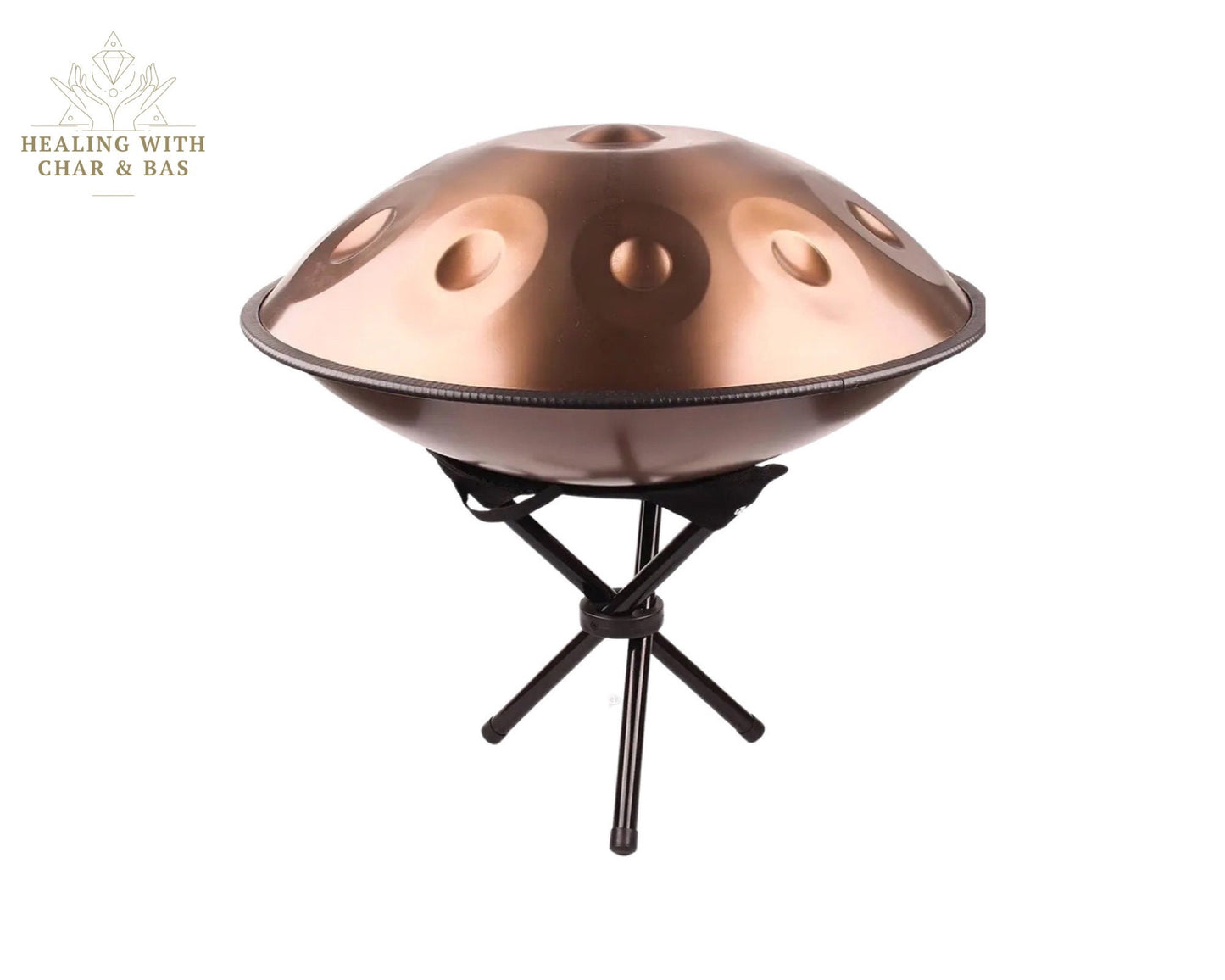 22” Professional Handpan 55cm/22 inch - 9 Tone - With Case and Handpan Stand - Three colors Steel Drum Handpan Instrument - Yoga, Meditation