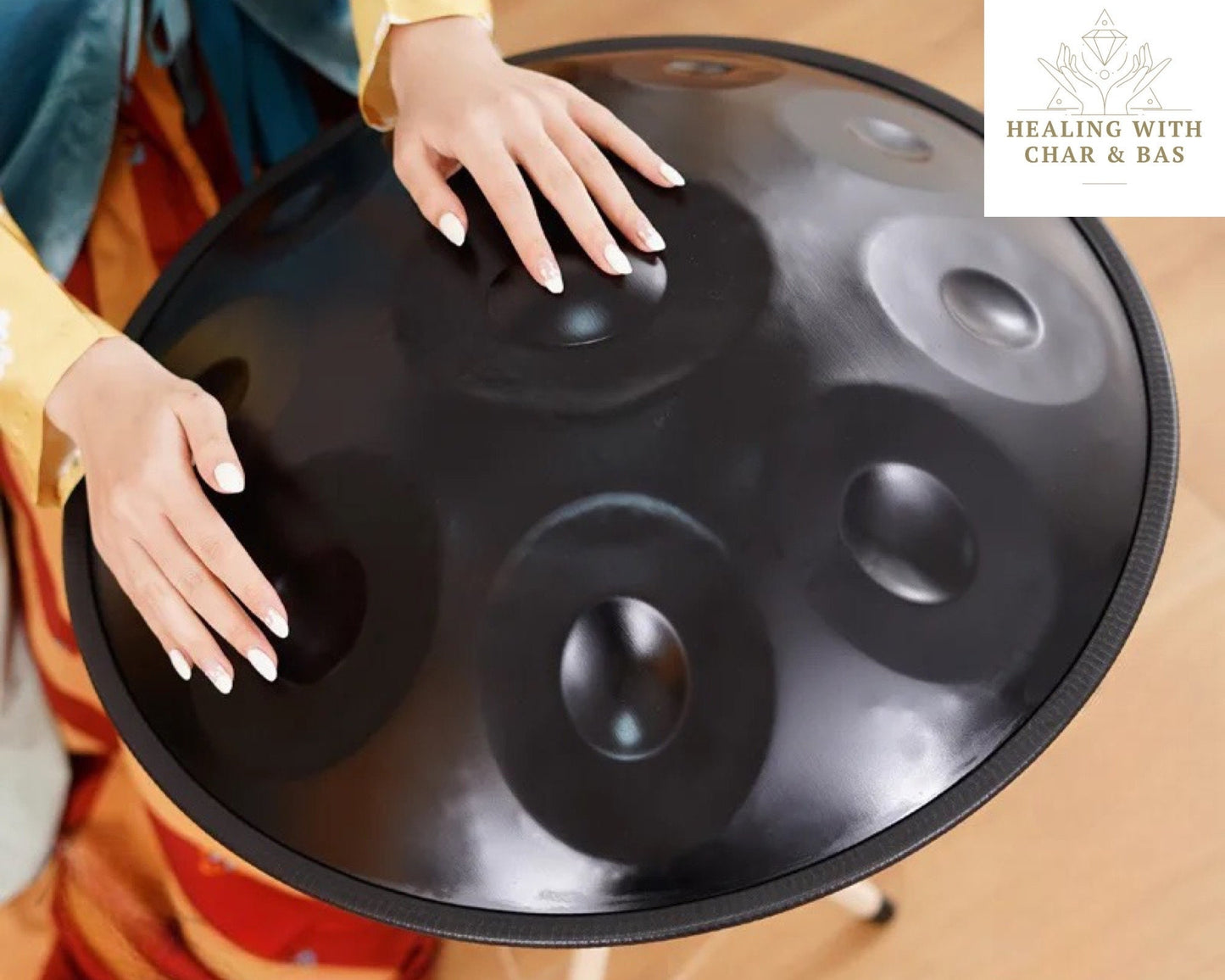 22” Professional Handpan 55cm/22 inch - 9 Tone - With Case and Handpan Stand - Three colors Steel Drum Handpan Instrument - Yoga, Meditation