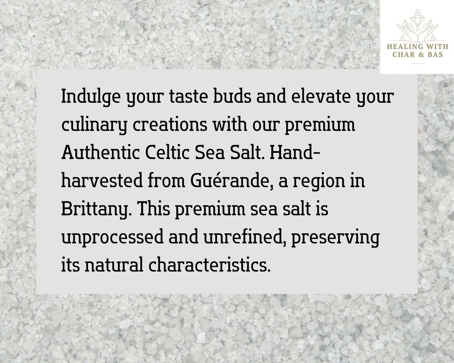 Celtic Salt Gift - 400g Glass Jar of Hand-Harvested French Salt from Guérande - Authentic Grey Celtic Salt - Optional Handwritten Card