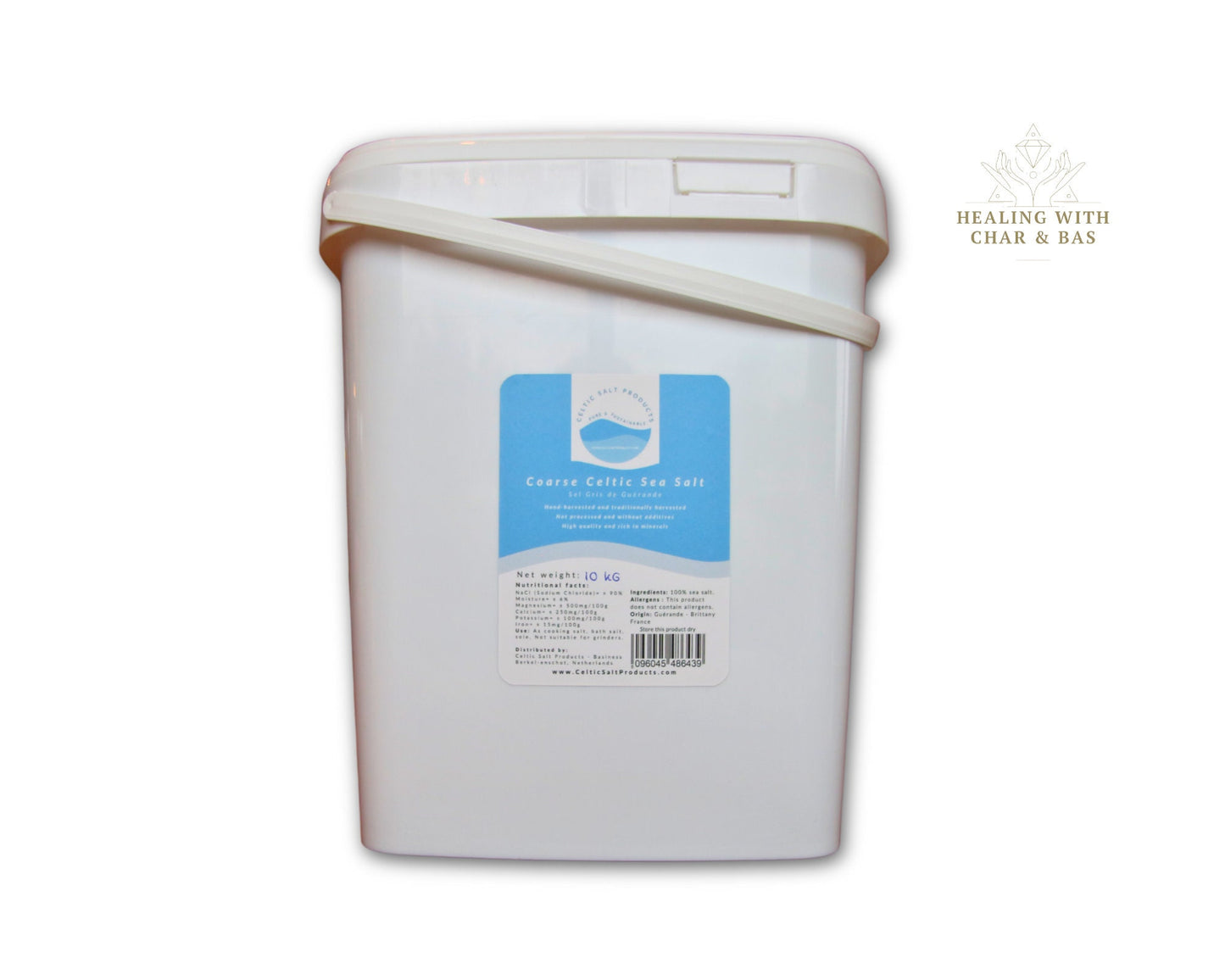 10kg (352oz) Celtic Sea Salt Bucket | Low Sodium, Rich in Minerals | Professional Kitchens | Worldwide Shipping Course Celtic Salt Organic