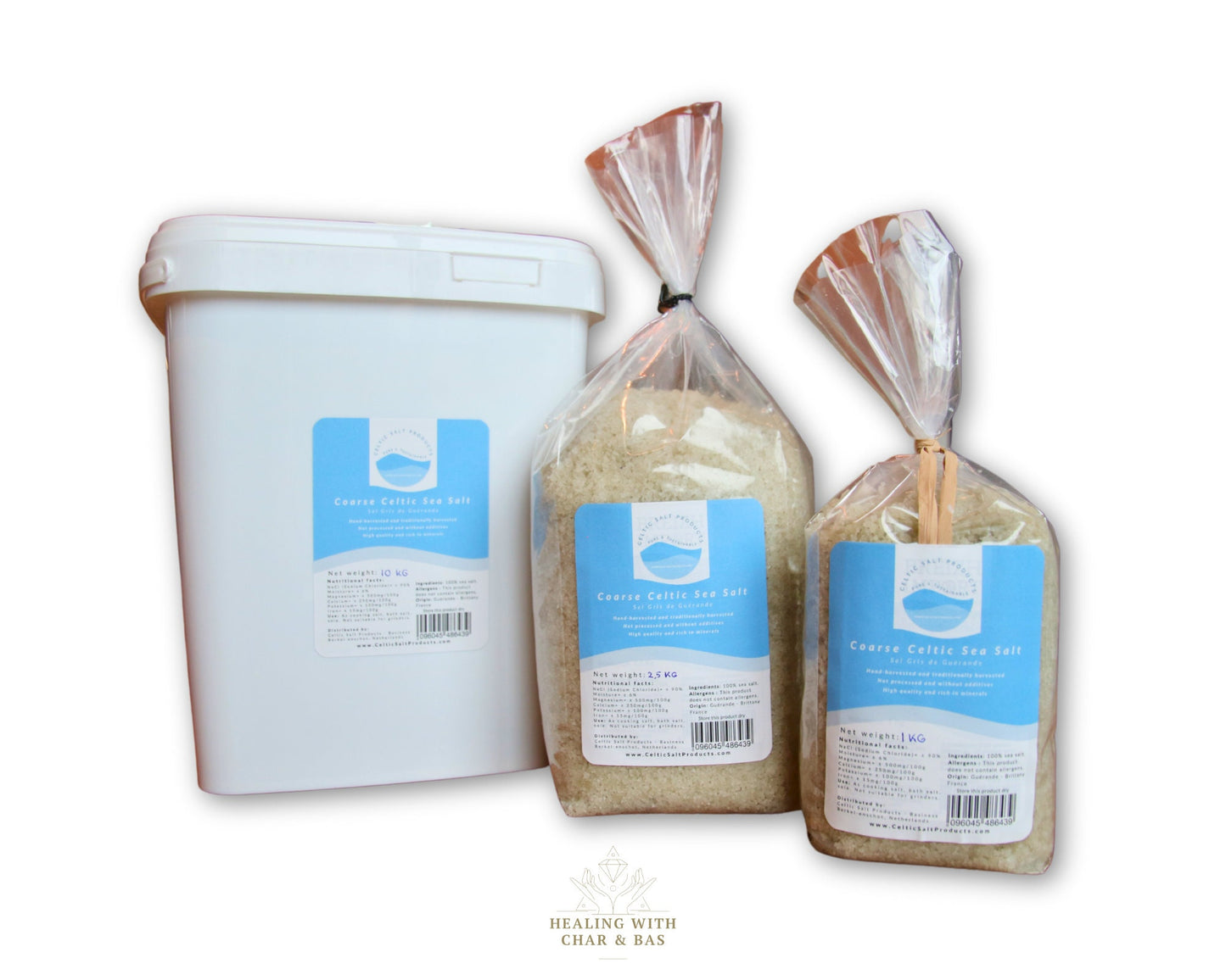 10kg (352oz) Celtic Sea Salt Bucket | Low Sodium, Rich in Minerals | Professional Kitchens | Worldwide Shipping Course Celtic Salt Organic