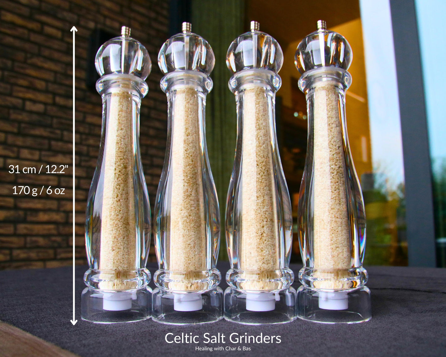 Big Celtic Salt Grinders - Organic Celtic Sea Salt Gift - High Quality smooth grind!